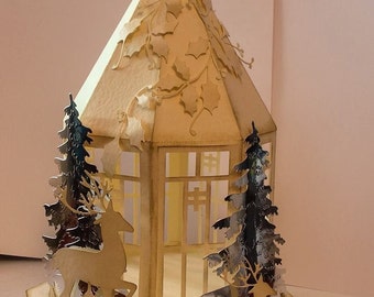 3d Art Deco Lantern on plinths Design No 1 ideal for weddings, christmas  SVG, FCM, scan n cut, and handcutting etc