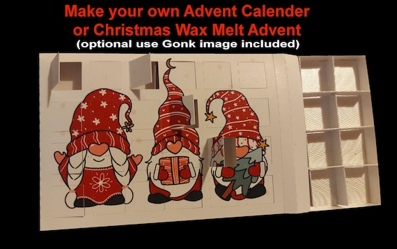 Blank Advent Calender - make your own for Wax Melt / Soap / Confectionery box  SVG - STUDIO and FCM digital cutting file