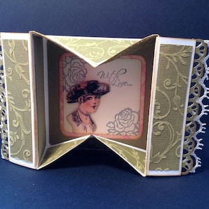 Card Template - fold up box style with card wrap -  Card Cutting file