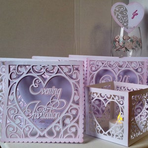 Herz wirbelt Hochzeit Kollektion - komplettes Briefpapier Set - Geld sparen Angebot - digitaler Download Datei svg /studio