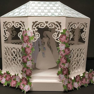 3d model Gazebo met presentatiedoos Silhouette Studio / SVG / FCM voor Scan n Cut digitale download