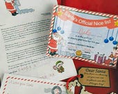 Santa's Nice List Certificate / Letter from Santa and Envelope front JPEG formats - commercial use DIY printable