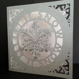 Sneeuwvlok Let It Snow Christmas Card Cutting File downloaden