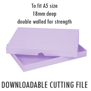 Box passend für A5 Karten 18 mm tief (8.5 x 6 x 0.7 inches) Doppelwandig und gefüttert für zusätzliche Stabilität