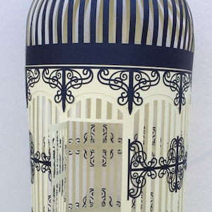 Vintage Round Birdcage 3d model papercraft  Silhouette studio and SVG (Cricut compatible) formats
