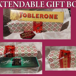 Extendable Gift box for Chocolates / Biscuits / Preserves and other Christmas , Birthday, Wedding Gifts & favors - download cutting file