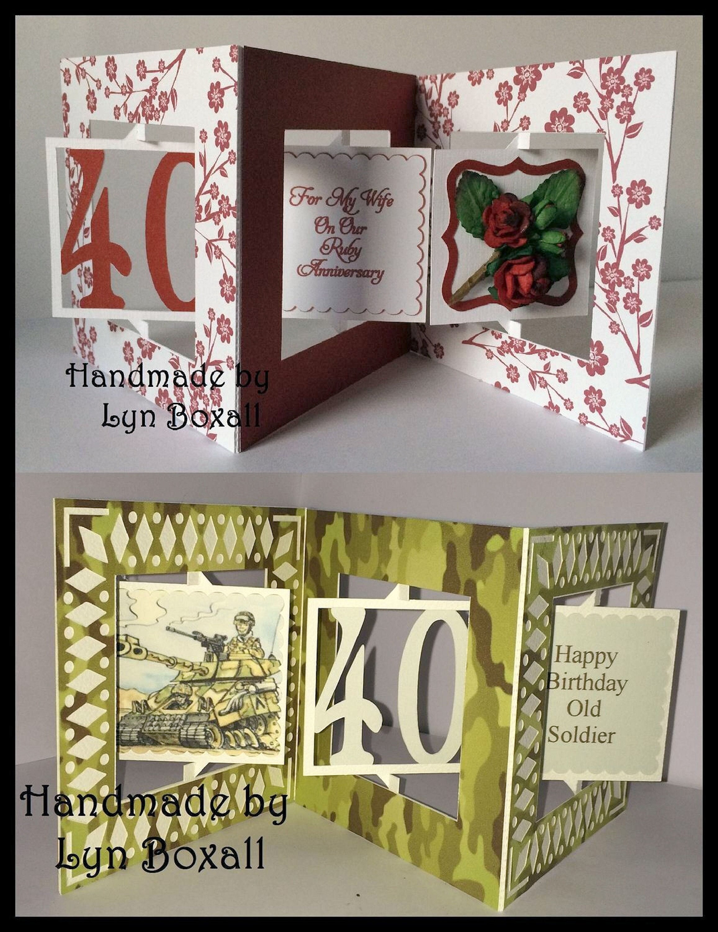 40th Accordian Card Cutting file -  cutting file