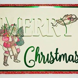 Carte Eclipse 3D - Joyeux Noël (fichier de découpe numérique svg / FCM et formats Studio)