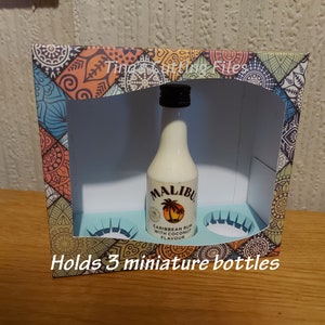 Miniatur Spirits Bottle Geschenkbox für 3 Flaschen A3 Karte erforderlich - digitale Plotterdatei SVG und Studio