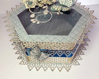 Touch of romance Hexagon Box with aperture SVG / SCUT4 and FCM Scan n Cut cutting file