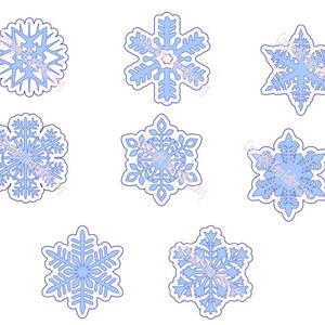 Frosty  Snowflakes download cutting file  SVG - Studio and FCM formats