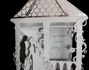 Plantilla de tarjeta para cenador de bodas n.º 2