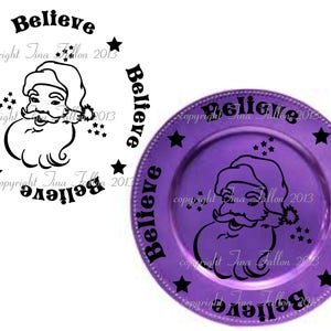 Believe Christmas Word Art Great For Vinyl and Charger Plates digital cutting files SVG /FCM etc