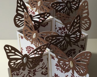 Butterfly themed Cascade Card   SVG / Studio / Scan n Cut FCM format cutting file (Cricut compatible)