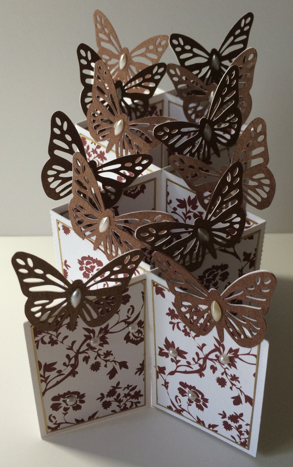 Download Butterfly Themed Cascade Card Svg Studio Scan N Cut Fcm Etsy