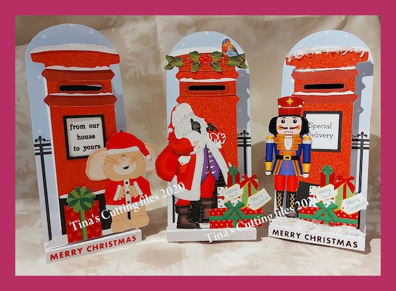 Dimensional Stand Up Pop Out Christmas Letter Box Card With Etsy