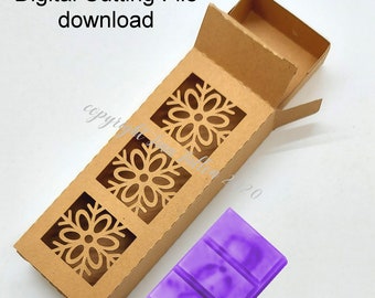 Wax Melt / Soap / Confectionery Packing Snowflake Presentation box 15  SVG - STUDIO and FCM digital cutting file