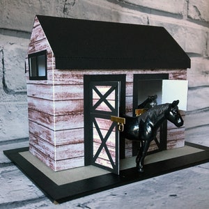 2 Horse Stables - fichier de découpe en téléchargement numérique aux formats studio, svg et FCM