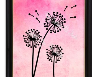 Pusteblume Wünsche Design Nr. 8 SVG/Studio und FCM - Cricut kompatibel schneiden Datei