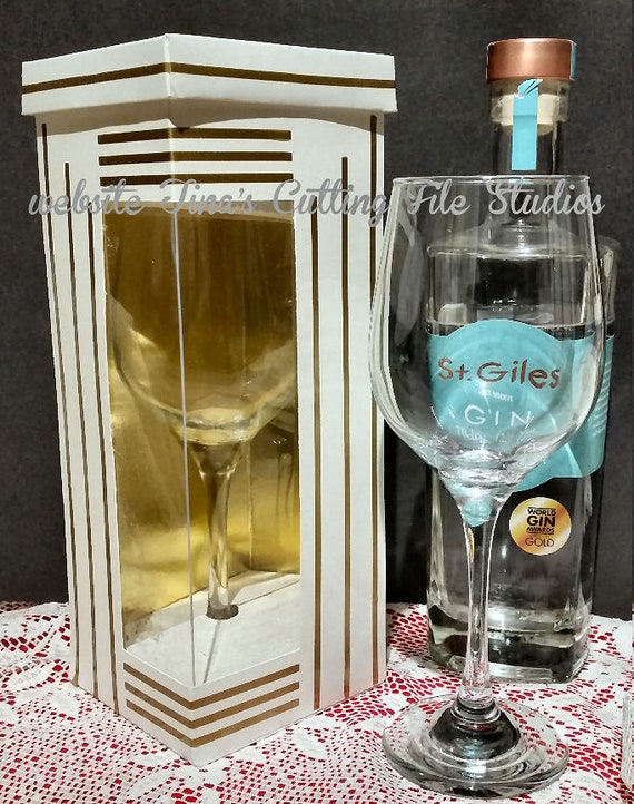 Gin Wine Glass / Goblet Luxury Display Box large Digital Cutting