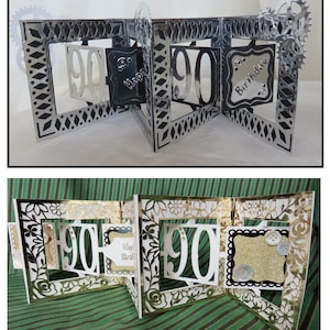 90th Accordian Card Cutting file - lime à découper