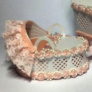 Modelo 3d Baby Basket / Moses basket / Cuna base poco profunda - descarga digital de archivo de corte en SVG / FCM y Studio