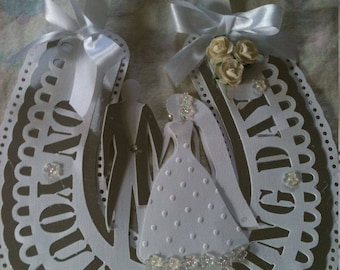 Bridal Horseshoe with Bride and Groom Digital cutting file