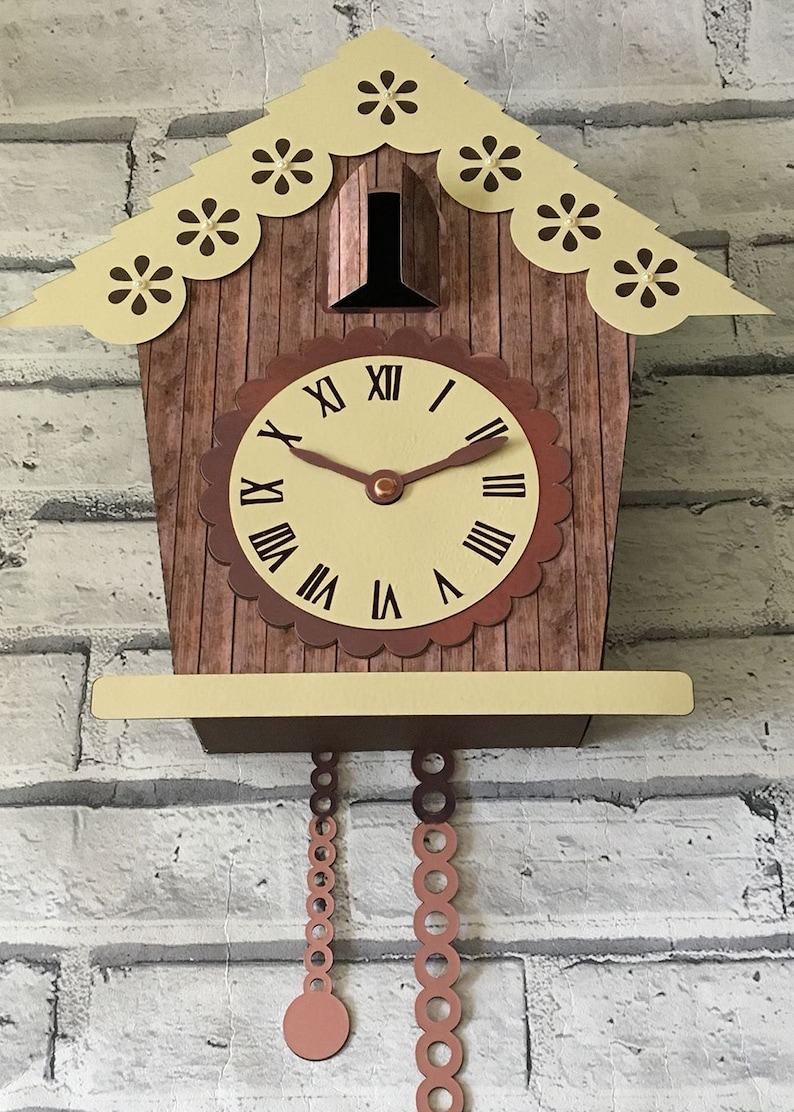 Cuckoo Clock 3d Model Will Take a Clock Mechanism Inside SVG Etsy