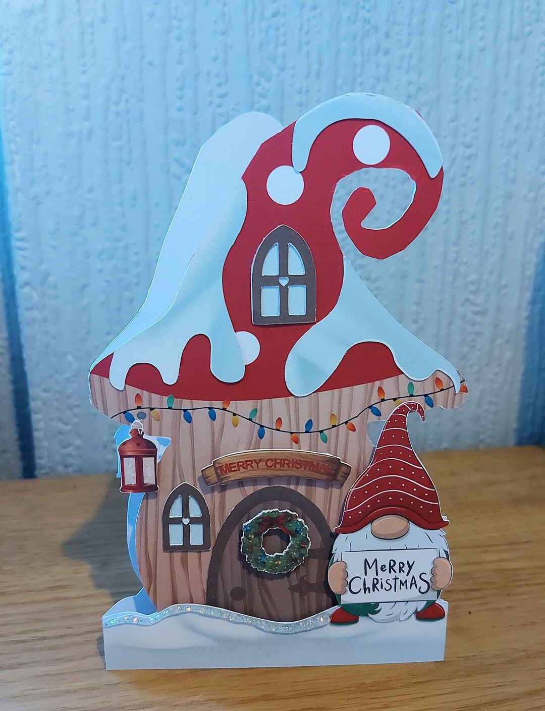 Christmas Gnome Home - Dimensional 3d Card for Machine or Handcutting ...