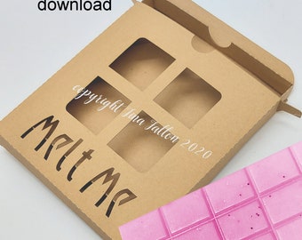 Wax Melt / Soap / Confectionery Packing Presentation box 1  SVG - STUDIO and FCM digital cutting file