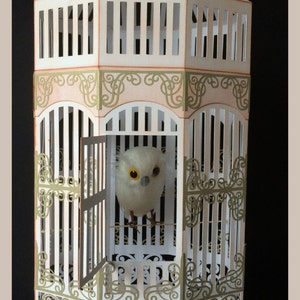 Vintage Vogel Käfig 3d Modell Papier - Sil Studio / SVG (Cricut kompatibel) und SCAL4 Formate
