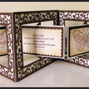 Accordian Rechteck Karte Schneidedatei - SVG / FCM / Studio / Scut / make the cut format