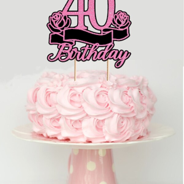 40th Cake Topper - Etsy