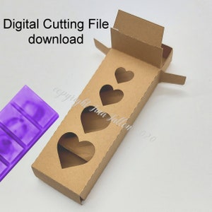 Wax Melt / Zeep / Zoetwaren Verpakking Hart Presentatie box 18 SVG - STUDIO en FCM digitaal snijbestand