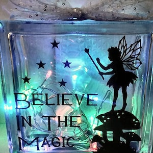 Believe In the Magic -Fairies Fairy  Glass Light block design digital cutting files SVG /FCM etc
