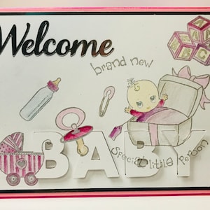 Carte Eclipse 3D - WELCOME BABY (fichier de découpe numérique svg/fcm et formats Studio)