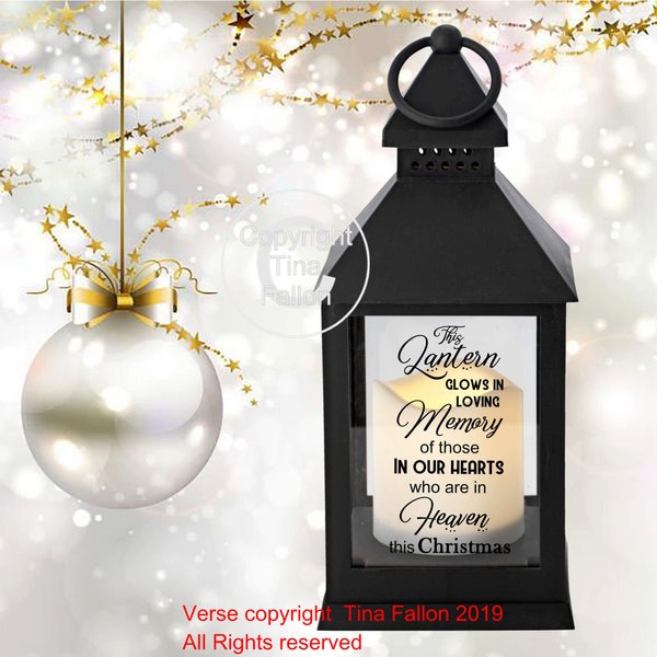 Christmas Memory Memorial Lantern Quote This Lantern Glows In Memory digital cutting file  svg studio and fcm