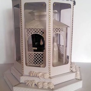 Große Achteck-Vitrine (Gazebo NICHT enthalten) Digitale Schneidedatei SVG/FCM und Studio Formate -
