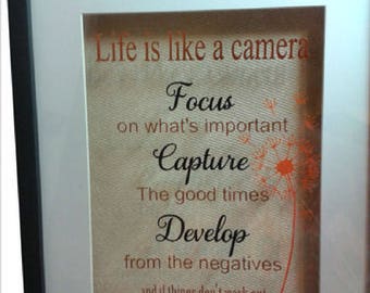 Life is Like a Camera  word art  -digital cutting file