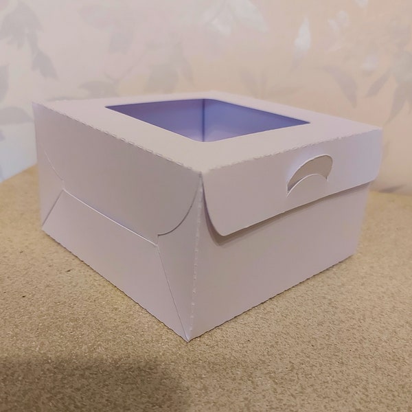 Single Cake Box - No glue required   takes cakes, muffins, buns, cupcake  downloadable cutting file