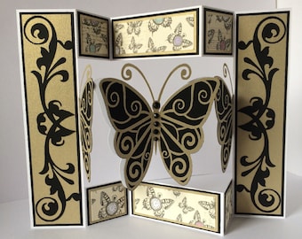 Butterfly Shutter Card digitaal snijbestand