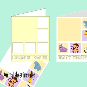 Carte de douche de bébé, Téléchargement numérique de la fête de naissance svg et formats studio
