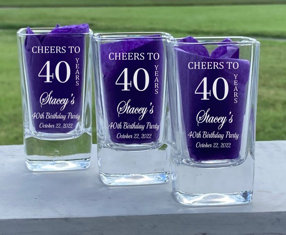 50th Birthday Shot Glasses Personalized Birthday Shot Glass Etsy