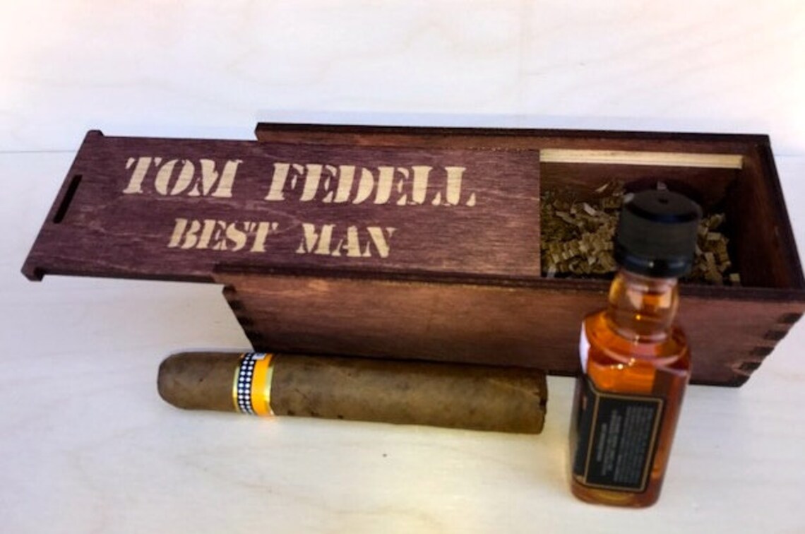 Personalized Cigar Box Cigar Gift Box Groomsmen Gift Box Etsy