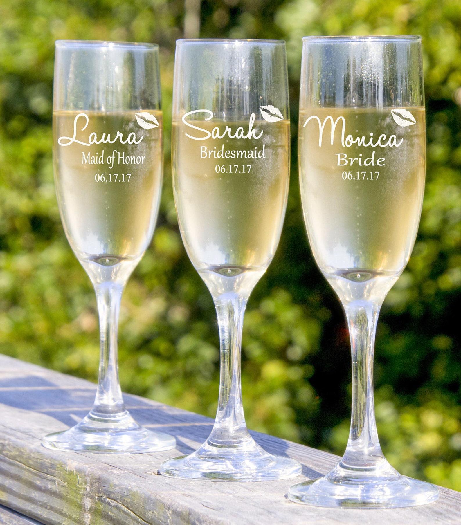 Bridesmaid Champagne Glasses Wedding Gift Idea Bridesmaid Etsy
