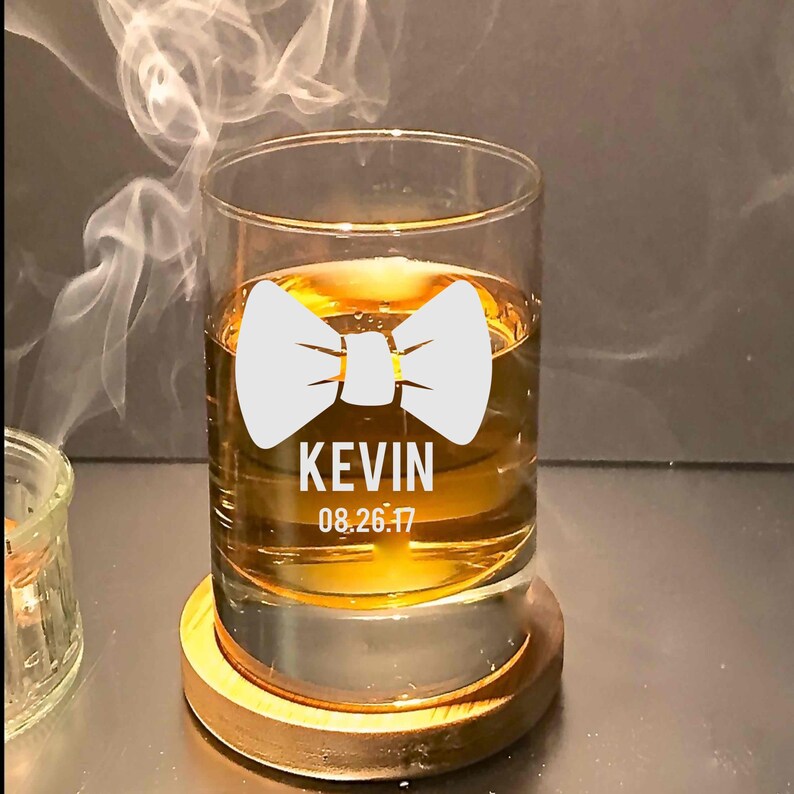 Personalized Whiskey Glass Groomsmen Proposal Groomsman Gift Etsy