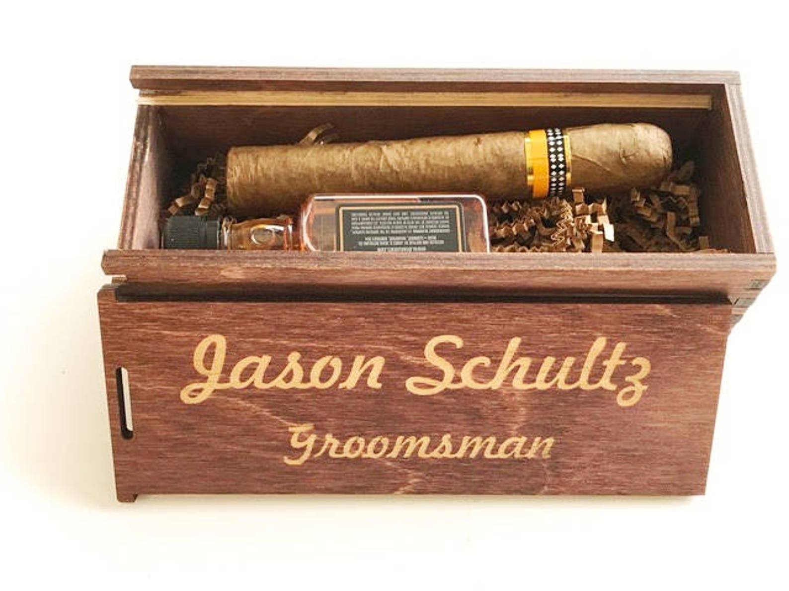 Personalized Cigar Box Cigar Gift Box Groomsmen Gift Box Etsy