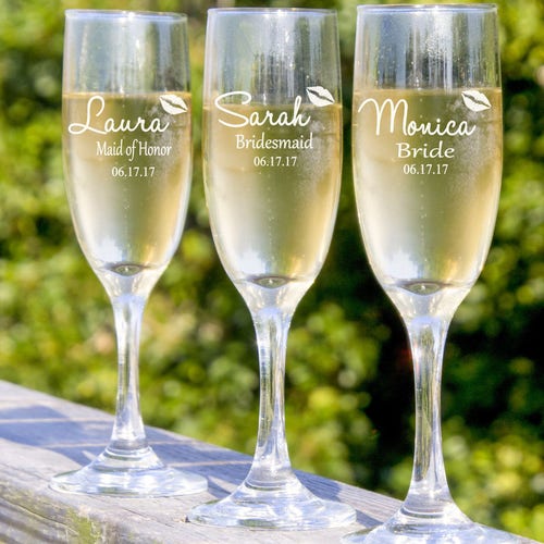 Champagne Glasses Bridal Shower Toast Champagne Flute Etsy