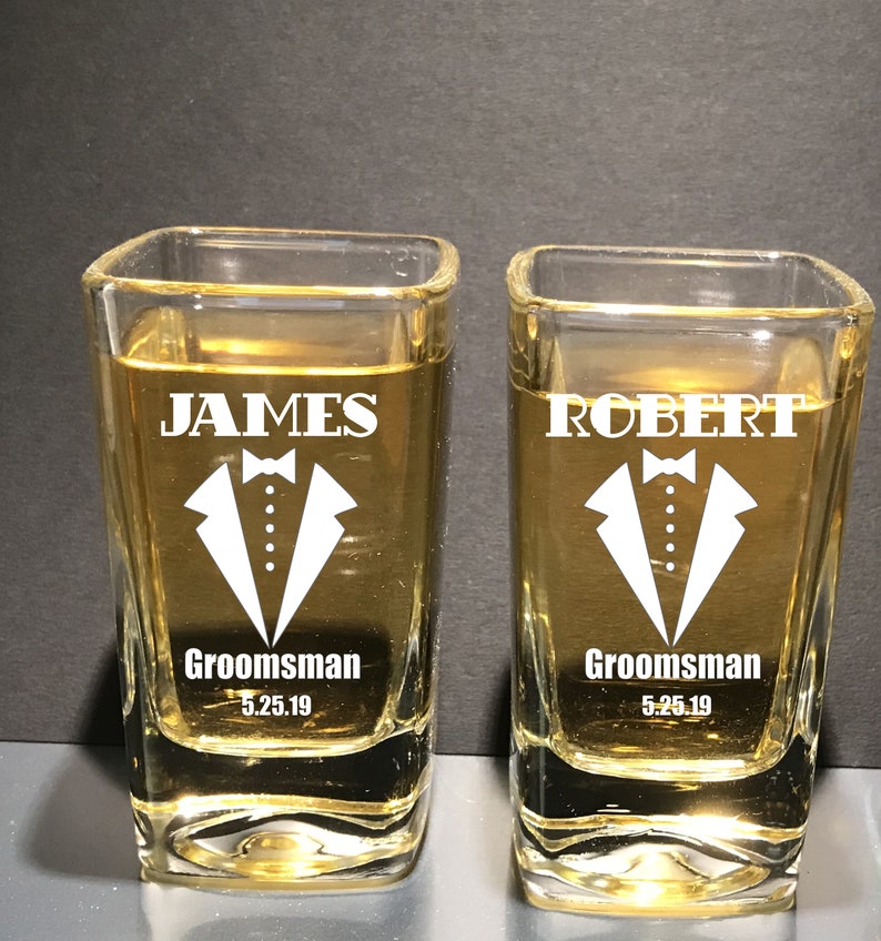 Best Seller Shot Glasses Groomsmen Proposal Engraved Shot Etsy