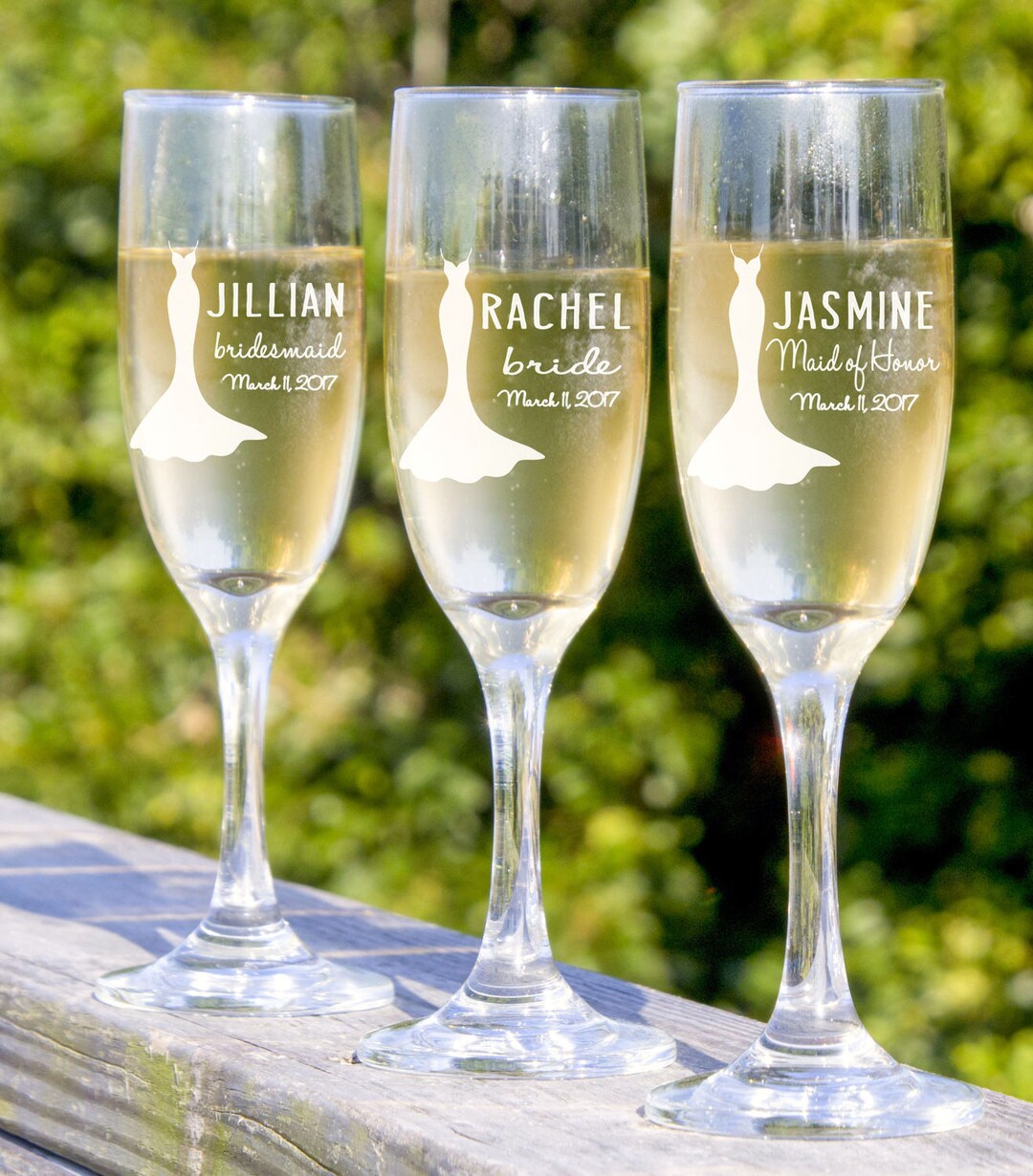 Bridal Shower Toast Maid of Honor Champagne Flute Etsy